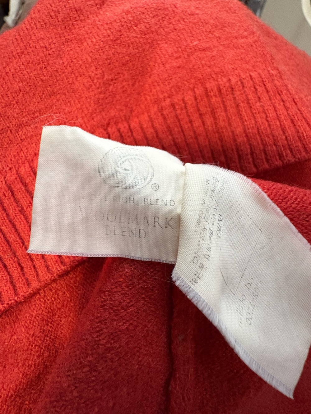 Vintage Lacoste Burnt Orange Wool Blend Mock Neck Cable Knit Sweater Size Small - Picture 9 of 9